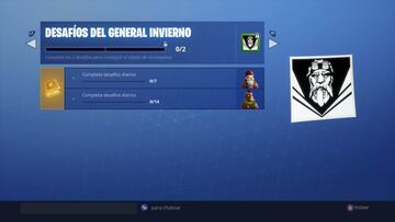 Fortnite Battle Royale - Temporada 7 - Desaf&iacute;os del General Invierno