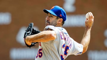 DETROIT, MI - MAY 4: Justin Verlander #35 of the New York Mets pitches against the Detroit Tigers during the third inning at Comerica Park on May 4, 2023 in Detroit, Michigan.   Duane Burleson/Getty Images/AFP (Photo by Duane Burleson / GETTY IMAGES NORTH AMERICA / Getty Images via AFP)