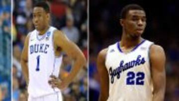 Joel Embiid, Jabari Parker y Andrew Wiggins.