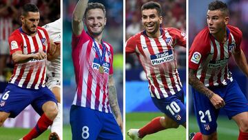 Koke, Saúl, Correa y Lucas.