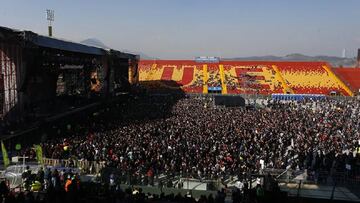 Muestran cómo quedó la cancha de Santa Laura después de dos conciertos de Los Bunkers