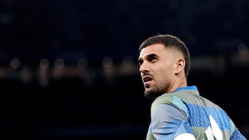 Ceballos, antes de un partido con el Real Madrid.