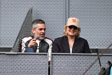 Tania Llasera durante el partido de Carlos Alcaraz en el Mutua Madrid Open.