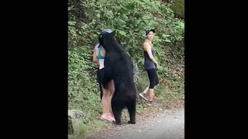 El momento de terror que vivió una mujer en Chipinque, Monterrey, cuando se acercó un oso