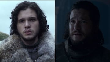 Así lucía Kit Harington como Jon Snow en Game of Thrones.