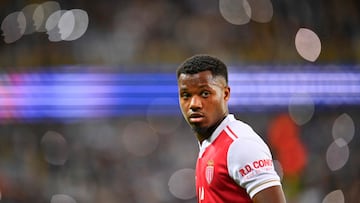 Monaco's Spanish forward #31 Ansu Fati looks on during the UEFA Champions League first round day 1 football match between Club Brugge and AS Monaco at Jan Breydelstadion stadium, in Bruges, on September 18, 2025. (Photo by JOHN THYS / AFP)