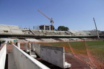 Así están en las obras del recinto de Concepción.