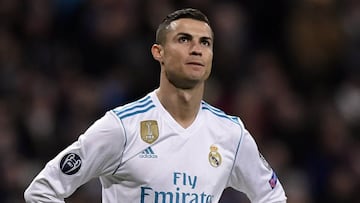 Cristiano Ronaldo, ante el Borussia Dortmund, en el Bernabéu.