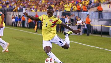 Deiver Machado en un partido amistoso de la Selección Colombia.