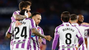 El Valladolid celebra un gol.