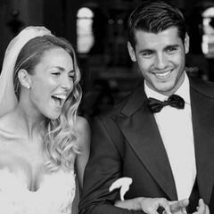 Morata y Alice celebran el primer mes de su boda
