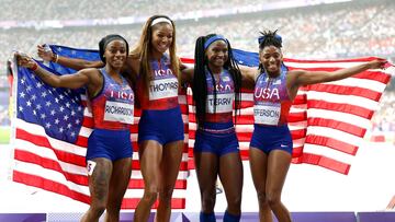 Estados Unidos agiganta su dominio en el 4x100 femenino