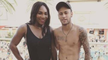 Serena Williams y Neymar coincidieron en Las Vegas.