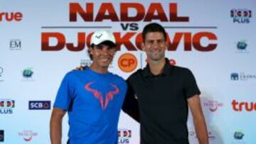 Djokovic y Nadal, duelo de exhibición en Bangkok
