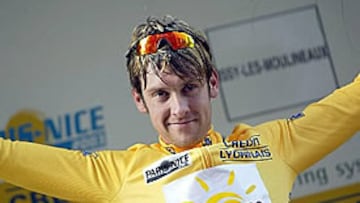 <b>PRIMER LÍDER</B>. El belga del Cofidis ha superado por dos segundos a Tyler Hamilton (CSC) y por cinco al francés Philippe Gaumont (Cofidis) y al australiano Stuart O'Grady (Crédit Agricole).
