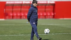 Montella, en un entrenamiento. 