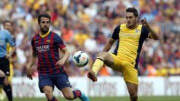 Koke, frente al Bar&ccedil;a.