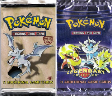 pokemon juego cartas coleccionables sobres expansiones sets fossil legendary collection