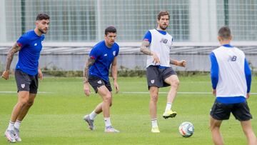 Núñez, Capa y Martínez en Lezama.