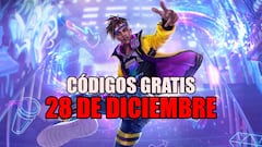 Free Fire | Códigos de hoy domingo 28 de diciembre de 2025: recompensas gratis