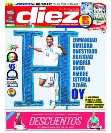 Las 28 portadas más incendiarias del diario Diez contra la Selección Mexicana