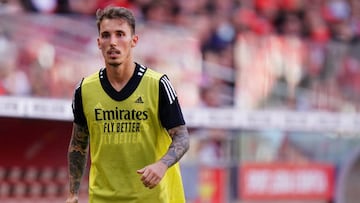 LISBON, PORTUGAL - JULY 3: Alex Grimaldo of SL Benfica during the Pre-Season Training Session at Estadio da Luz on July 3, 2022 in Lisbon, Portugal.  (Photo by Gualter Fatia/Getty Images)