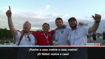La afición inglesa, crecida: "El fútbol vuelve a casa"