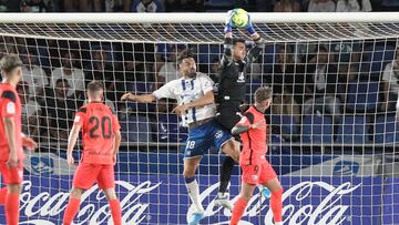 Dani Mart&iacute;n, durante el Tenerife - M&aacute;laga de este domingo.