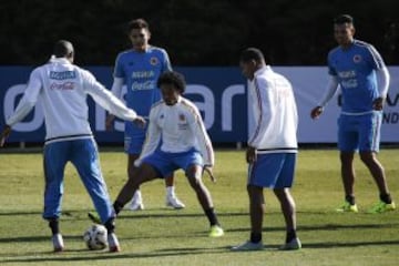 La Selección Colombia realizó su último entrenamiento en la Sede de la Universidad Católica San Carlos de Apoquindo.