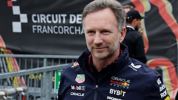 Christian Horner, jefe de Red Bull, en el GP de Bélgica.