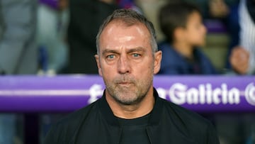 El entrenador del Barcelona, Hansi Flick, en Zorrilla.