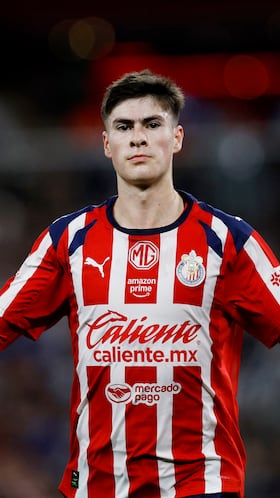 Soccer Football - Liga MX - Monterrey v Guadalajara - Estadio BBVA, Monterrey, Mexico - March 21, 2026 Guadalajara's Armando Gonzalez celebrates scoring their first goal REUTERS/Daniel Becerril