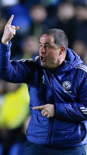 Soccer Football - Liga MX - Club America v Atletico San Luis - Estadio Azteca, Mexico City, Mexico - January 14, 2026 Club America coach Andre Jardine reacts REUTERS/Eloisa Sanchez