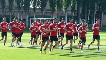 Primer entrenamiento de la pretemporada del Burgos.