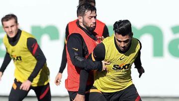 Falcao Garc&iacute;a durante un entrenamiento con Galatasaray.