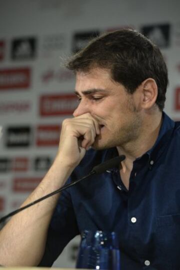 Iker Casillas se emocionó en su despedida