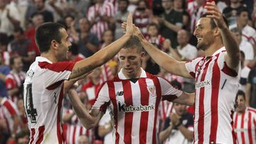 Susaeta, Muniain y Aduriz.
