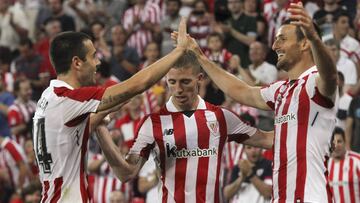 Susaeta, Muniain y Aduriz.