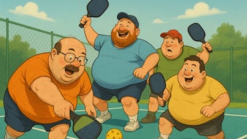 Pickleball fat guys
