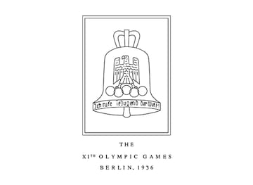 Con un águila superpuesta y la Puerta de Brandemburgo, uno de los símbolos de la ciudad de Berlín, creando a su alrededor una campana.
Diseñado por Johannes Boehland