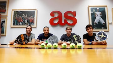 Javi Ruiz, Pablo Lijó, Franco Stupaczuk y Pablo Lima en la Redacción de AS.