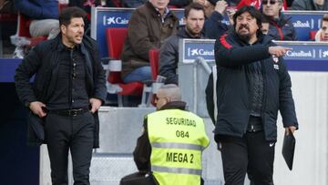 Simeone y Burgos en el Wanda Metropolitano. En el Atl&eacute;tico-Arsenal s&oacute;lo estar&aacute; el segundo