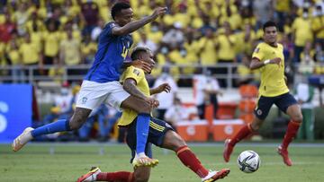 Militao, durante el encuentro entre Colombia y Brasil.