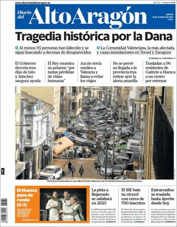 “No camináis solos”: la prensa copa sus portadas con la catástrofe de la DANA