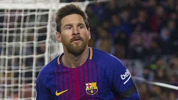 Messi con el Barcelona.