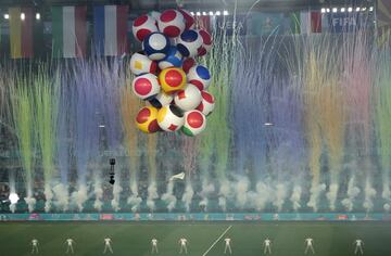 Ceremonia de apertura de la Euro 2020 en el estadio Olí­mpico de Roma.