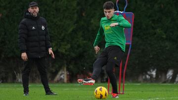 Iván Morante y José Alberto, del Racing.