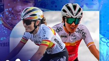 Cartel con el que el equipo Movistar ha anunciado los fichajes de las mellizas Laura y Luc¨ªa Ruiz P¨¦rez.