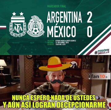 Los memes que dejó el Argentina vs México de Fecha FIFA