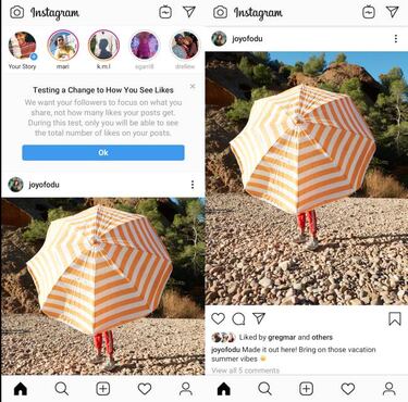 Instagram comienza a eliminar el contador de likes